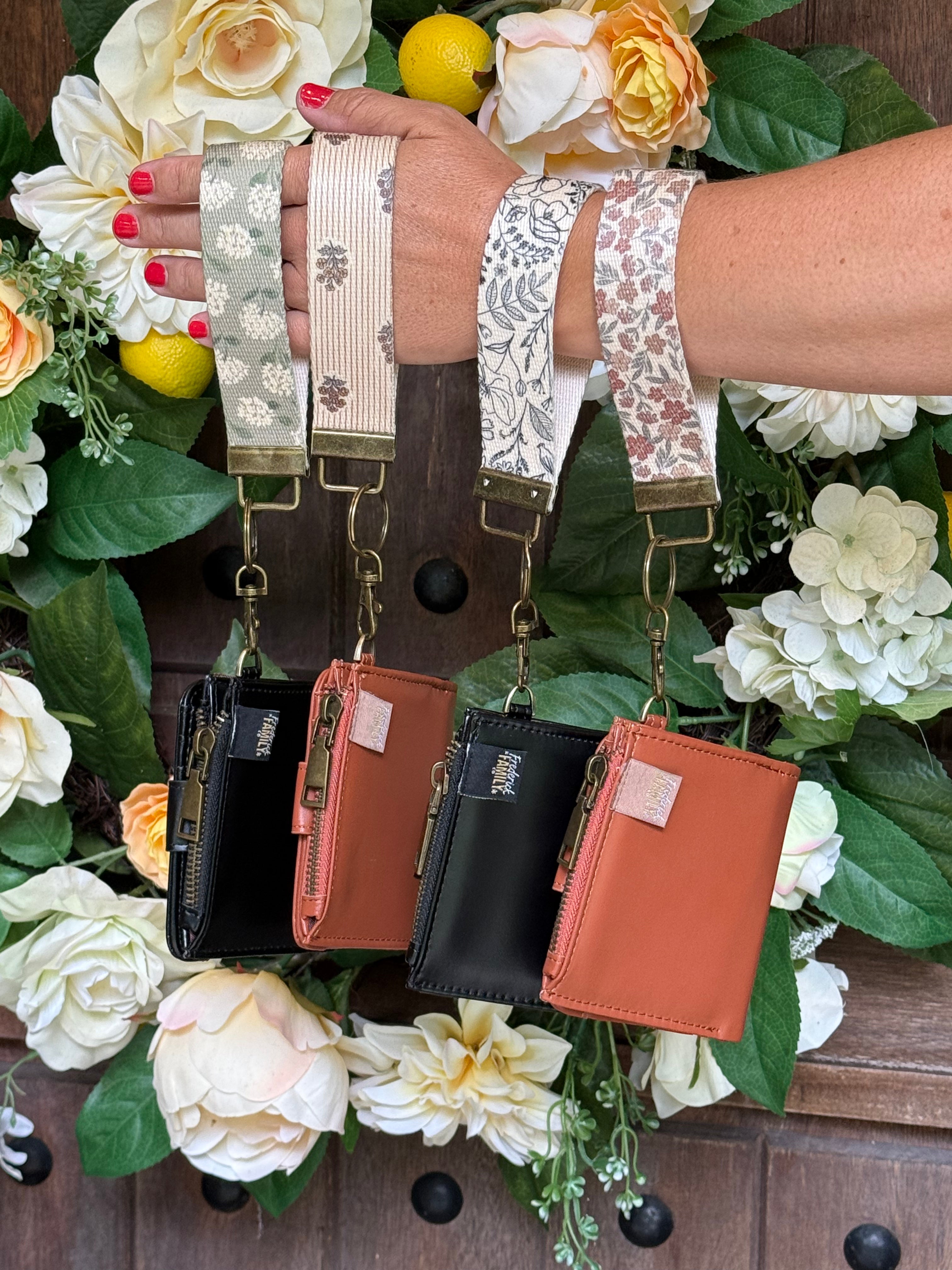Bifold Keychain Wallet with Wrist Lanyard