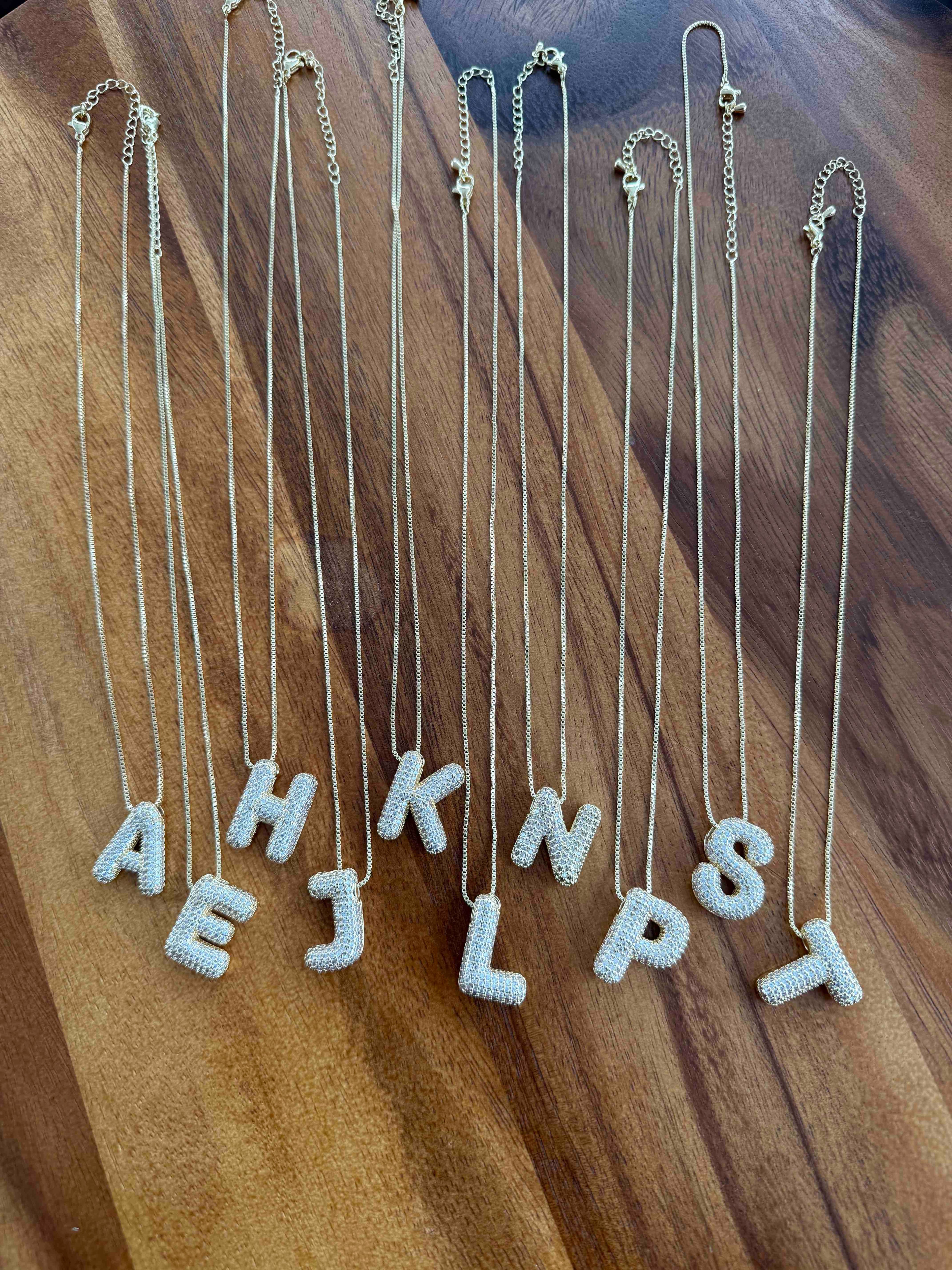 Bubble Initial Necklace