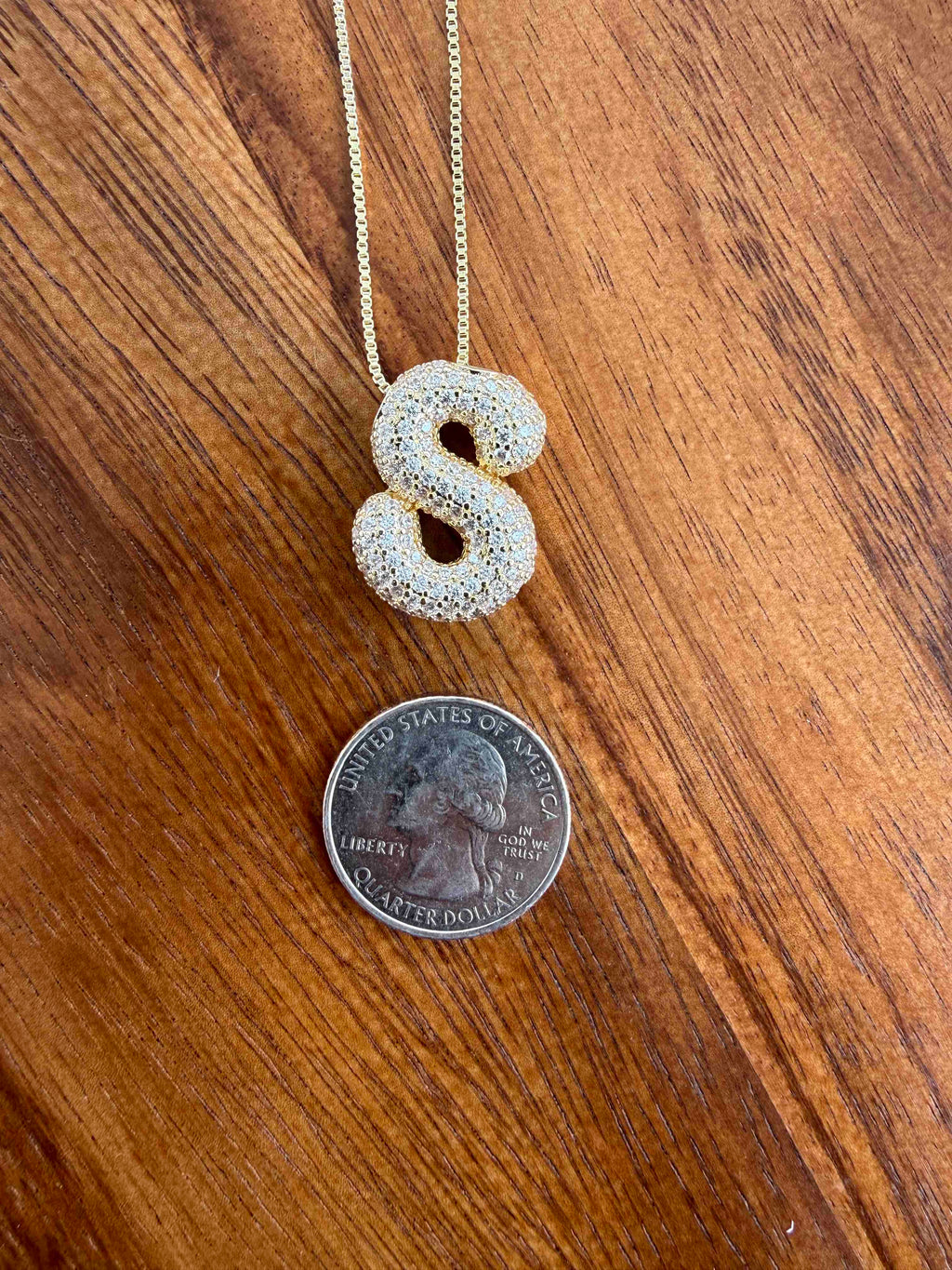 Bubble Initial Necklace